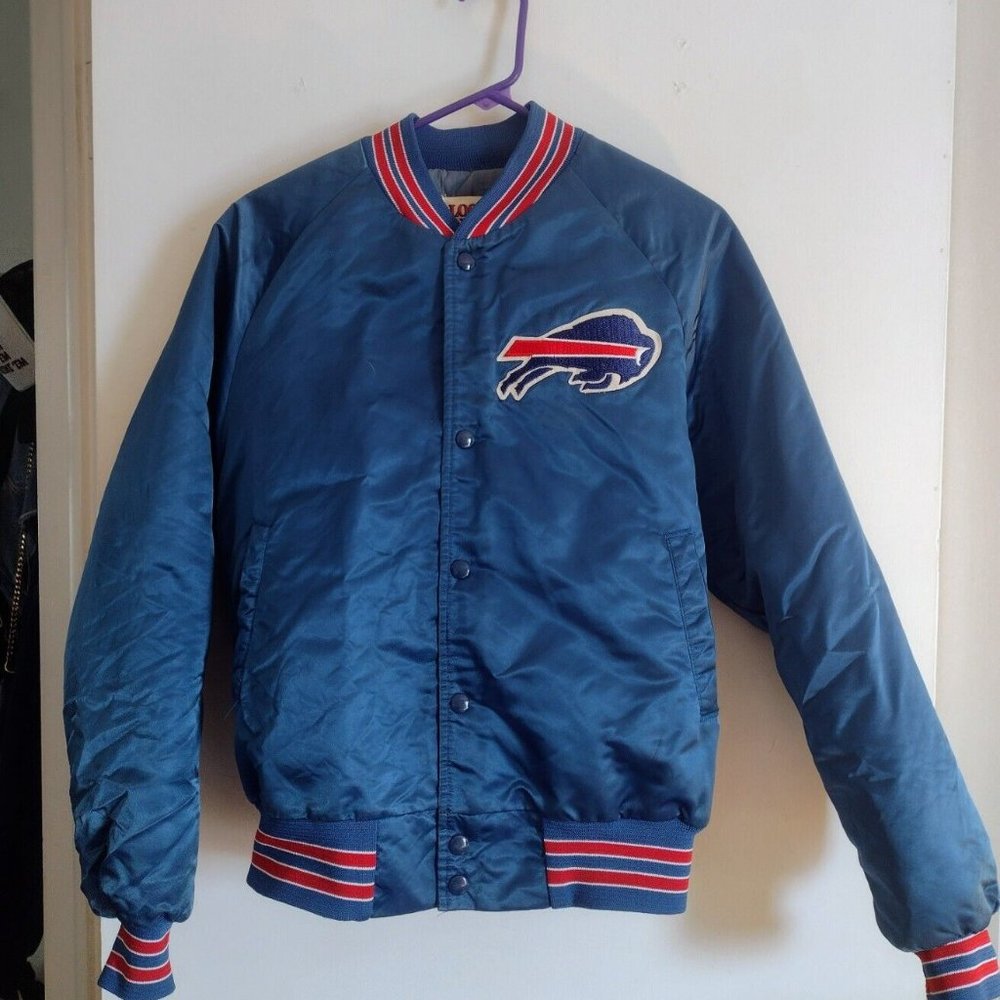 Vintage Buffalo Bills Locker Line Blue Jacket Mens S NFL